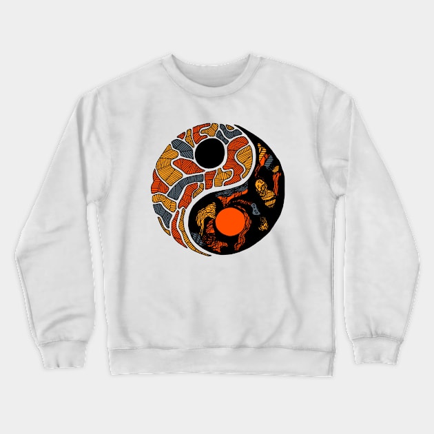 Orangrey Abstract Yin Yang Crewneck Sweatshirt by kenallouis